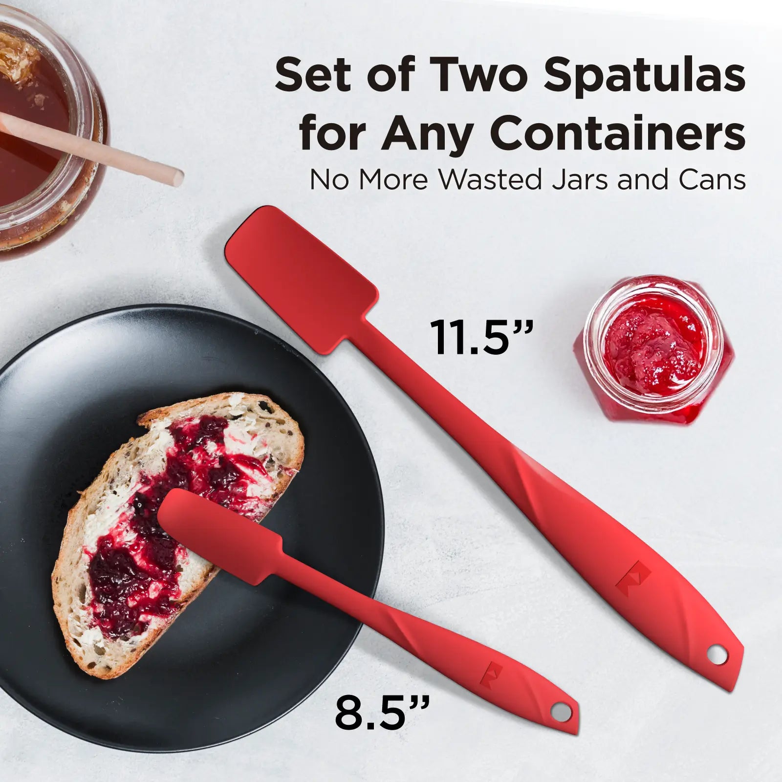 WaltzGrip Platinum Silicone Jar Spatula 2pcs Set - Image 5