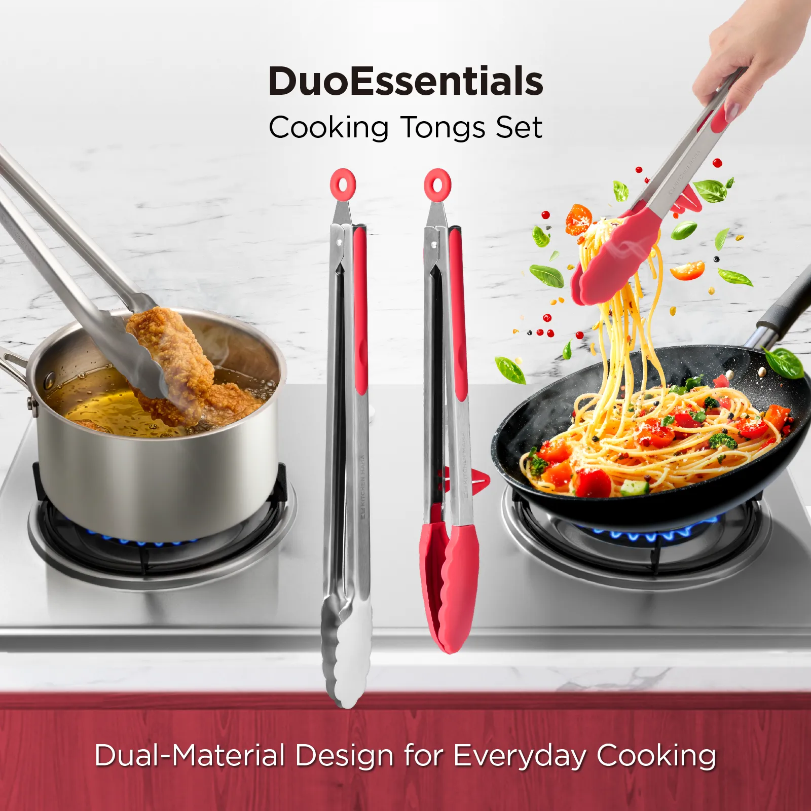 DuoEssentials Cooking Tongs Set - Image 2
