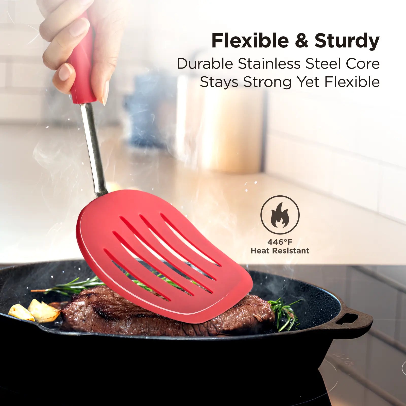 WaltzGrip Platinum Silicone Pancake Turner - Image 3